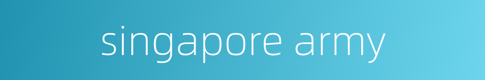 singapore army的同义词