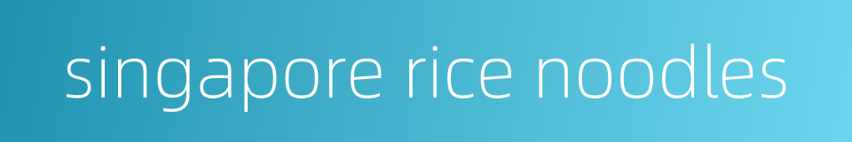 singapore rice noodles的同义词