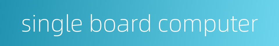 single board computer的同义词