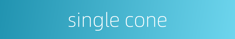 single cone的同义词
