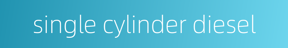 single cylinder diesel的同义词