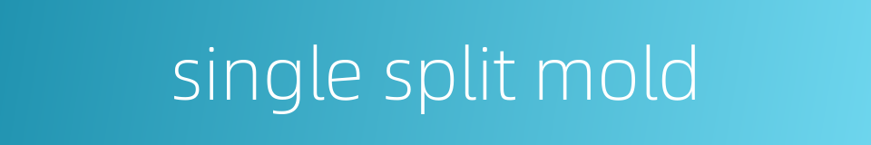 single split mold的同义词
