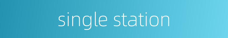 single station的同义词