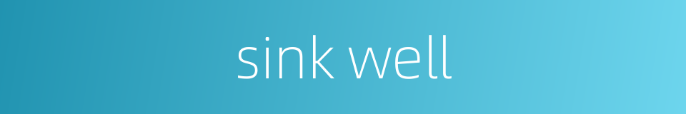 sink well的同义词