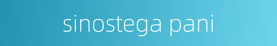 sinostega pani的同义词
