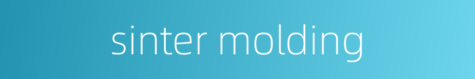 sinter molding的同义词