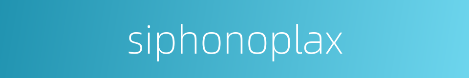 siphonoplax的同义词
