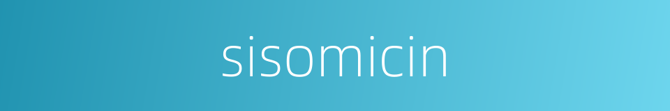 sisomicin的同义词