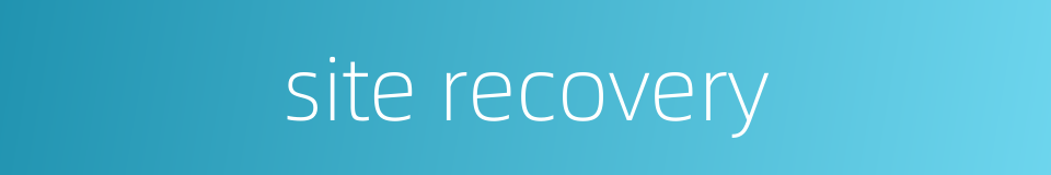 site recovery的同义词