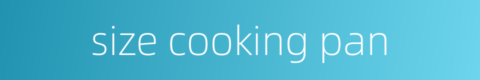 size cooking pan的同义词