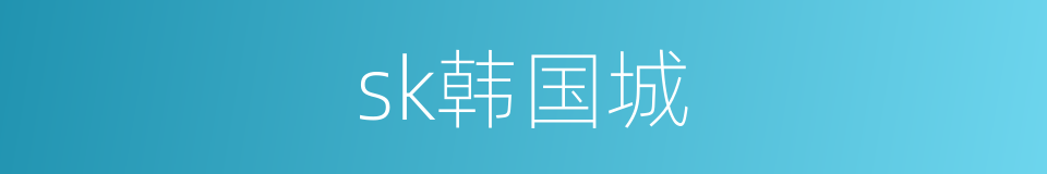 sk韩国城的同义词