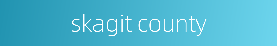 skagit county的同义词
