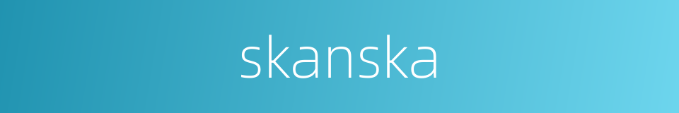 skanska的同义词