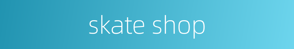 skate shop的同义词