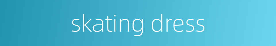 skating dress的同义词