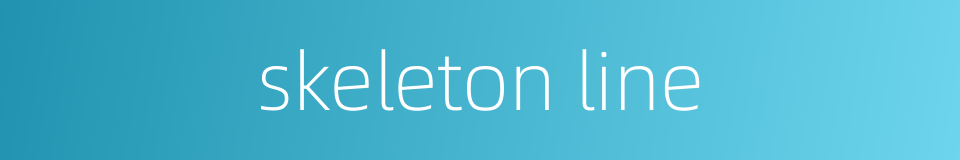 skeleton line的同义词
