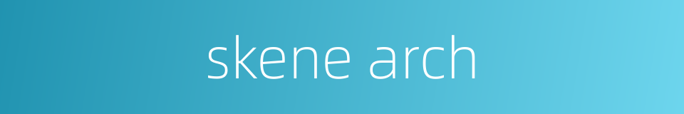 skene arch的同义词