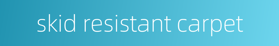 skid resistant carpet的同义词