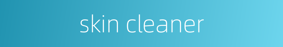 skin cleaner的同义词