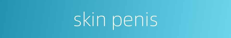 skin penis的同义词
