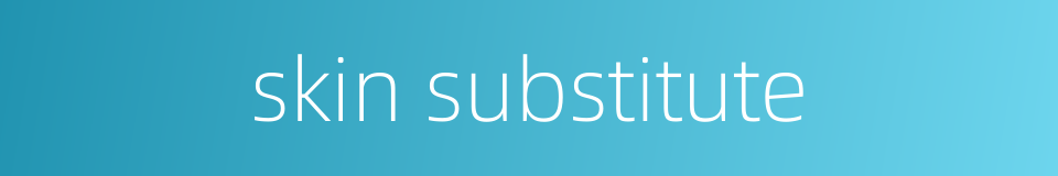 skin substitute的同义词