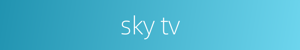 sky tv的同义词