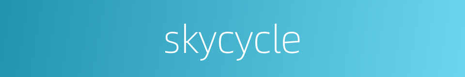 skycycle的同义词