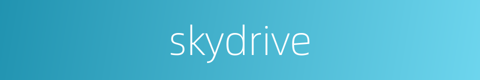 skydrive的同义词