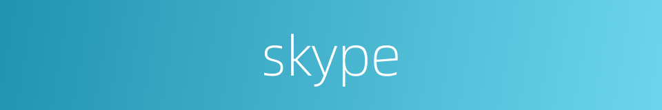 skype的同义词