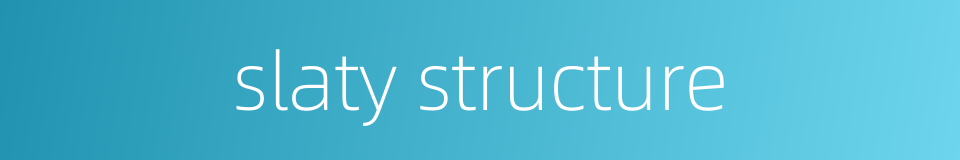 slaty structure的同义词