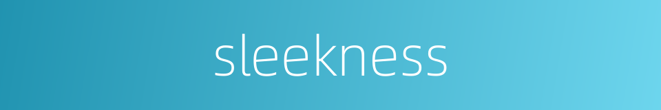 sleekness的同义词