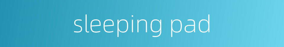 sleeping pad的同义词