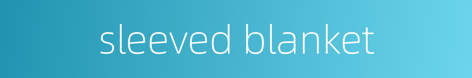 sleeved blanket的同义词