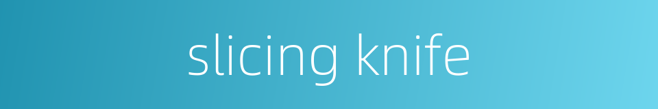 slicing knife的同义词