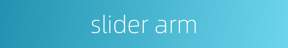 slider arm的同义词