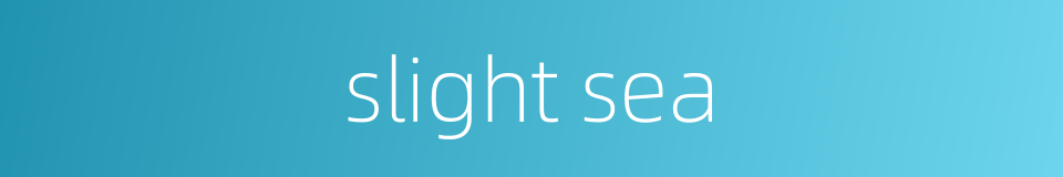 slight sea的同义词
