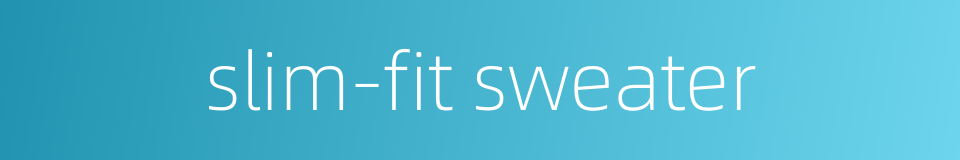 slim-fit sweater的同义词