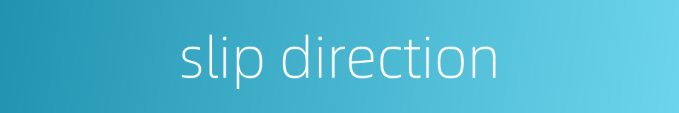 slip direction的同义词