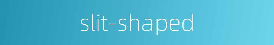 slit-shaped的同义词