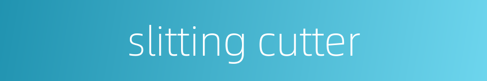 slitting cutter的同义词