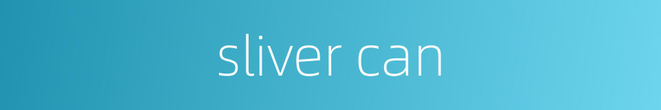 sliver can的同义词
