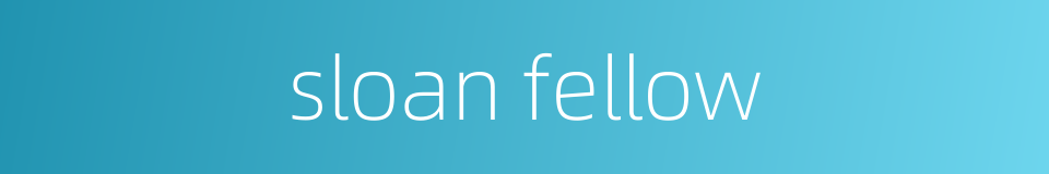 sloan fellow的同义词