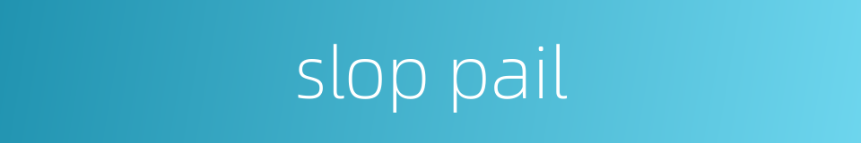 slop pail的同义词