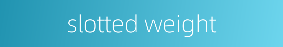 slotted weight的同义词