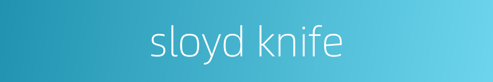 sloyd knife的同义词