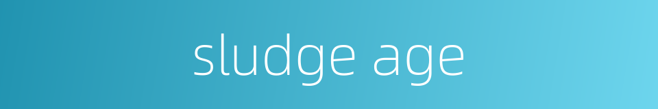 sludge age的同义词