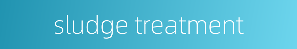 sludge treatment的同义词