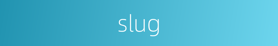 slug的意思