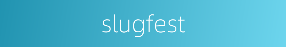 slugfest的同义词