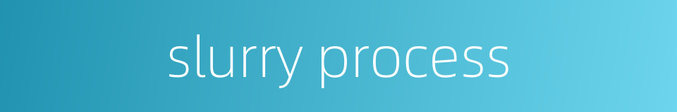slurry process的同义词